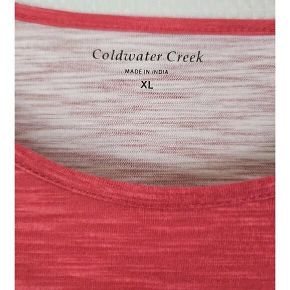Coldwater Creek ~Woman Size XL~ Multicolor Striped 3/4 Sleeve Basic Cotton Blend - Picture 7 of 11